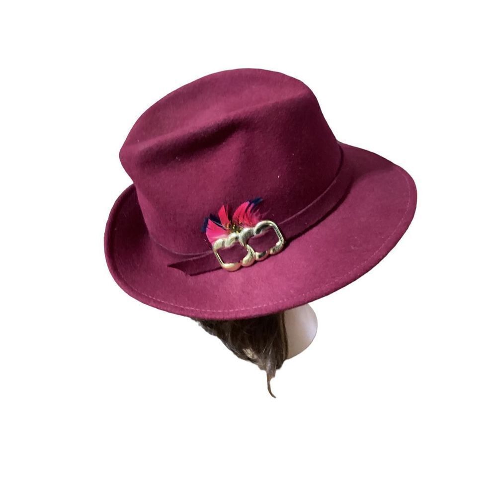 Vintage 100% Wool Fedora Hat Made In Poland